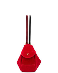 Красная замшевая большая сумка от Manu Atelier