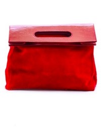 Красная замшевая большая сумка от Marie Turnor