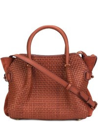 Красная замшевая большая сумка от Nina Ricci