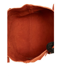 Красная замшевая большая сумка от Lizzie Fortunato