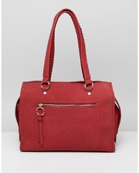 Красная замшевая большая сумка от Yoki Fashion