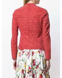 Женская красная замшевая косуха от Desa 1972