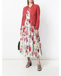 Женская красная замшевая косуха от Desa 1972