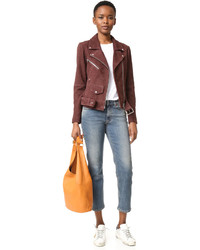 Женская красная замшевая куртка от Veda