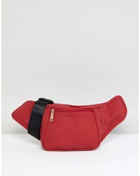 Красная замшевая поясная сумка от Yoki Fashion
