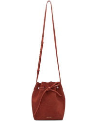 Красная замшевая сумка-мешок от Mansur Gavriel