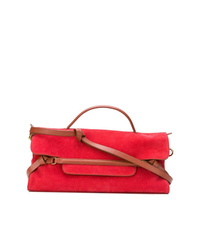 Красная замшевая сумка-саквояж от Zanellato