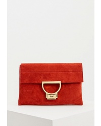 Красная замшевая сумка через плечо от Coccinelle