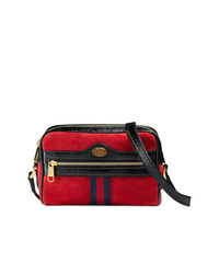 Красная замшевая сумка через плечо от Gucci