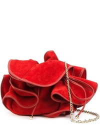 Красная замшевая сумка через плечо от Nina Ricci