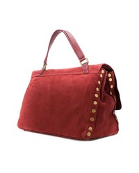 Красная замшевая сумка через плечо от Zanellato