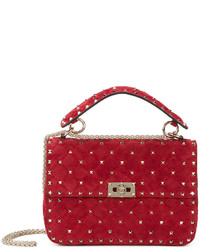 Красная замшевая сумка через плечо от Valentino Garavani