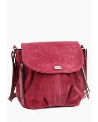 Красная замшевая сумка через плечо от Vita