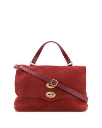 Красная замшевая сумка через плечо от Zanellato