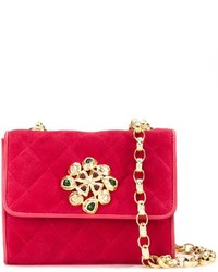 Женская красная замшевая сумка от Chanel