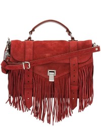Женская красная замшевая сумка от Proenza Schouler