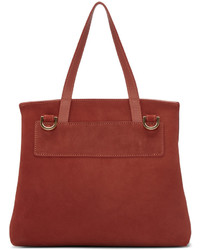 Женская красная замшевая сумка от Mansur Gavriel