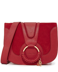 Женская красная замшевая сумка от See by Chloe