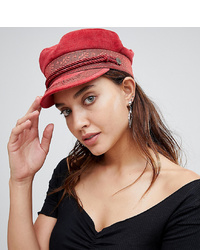 Женская красная кепка с вышивкой от Brixton