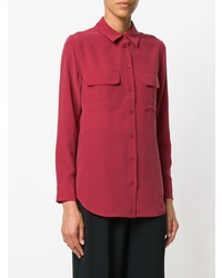 Женская красная классическая рубашка от Equipment