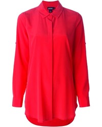 Женская красная классическая рубашка от DKNY