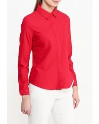 Женская красная классическая рубашка от Paccio