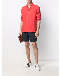 Мужская красная классическая рубашка от 120% Lino