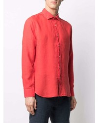 Мужская красная классическая рубашка от 120% Lino