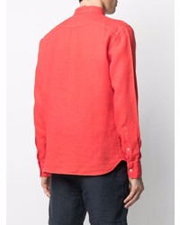 Мужская красная классическая рубашка от 120% Lino