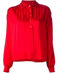 Женская красная классическая рубашка от Saint Laurent