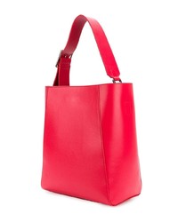 Красная кожаная большая сумка с принтом от Calvin Klein 205W39nyc