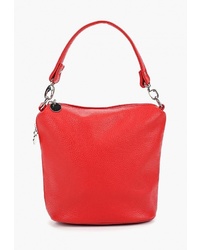 Красная кожаная большая сумка от Antan