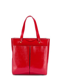 Красная кожаная большая сумка от Anya Hindmarch