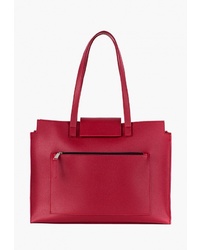 Красная кожаная большая сумка от Arny Praht
