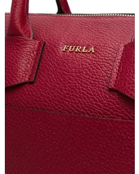 Красная кожаная большая сумка от Furla