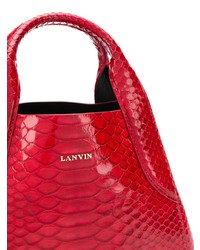 Красная кожаная большая сумка от Lanvin