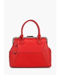 Красная кожаная большая сумка от David Jones