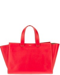 Красная кожаная большая сумка от Giorgio Armani