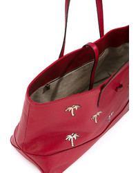 Красная кожаная большая сумка от Tomas Maier