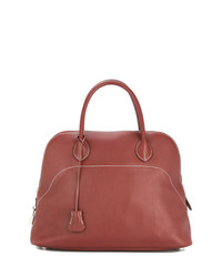Красная кожаная большая сумка от Hermès Vintage