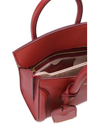 Красная кожаная большая сумка от Alexander McQueen