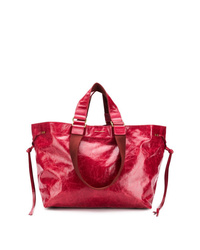 Красная кожаная большая сумка от Isabel Marant