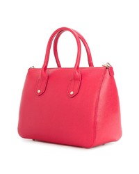 Красная кожаная большая сумка от Furla