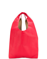 Красная кожаная большая сумка от Maison Margiela