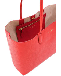 Красная кожаная большая сумка от Alexander McQueen