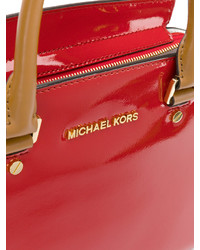 Красная кожаная большая сумка от MICHAEL Michael Kors