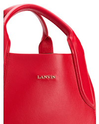 Красная кожаная большая сумка от Lanvin