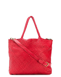 Красная кожаная большая сумка от Officine Creative