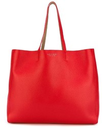 Красная кожаная большая сумка от Orciani