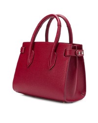 Красная кожаная большая сумка от Furla